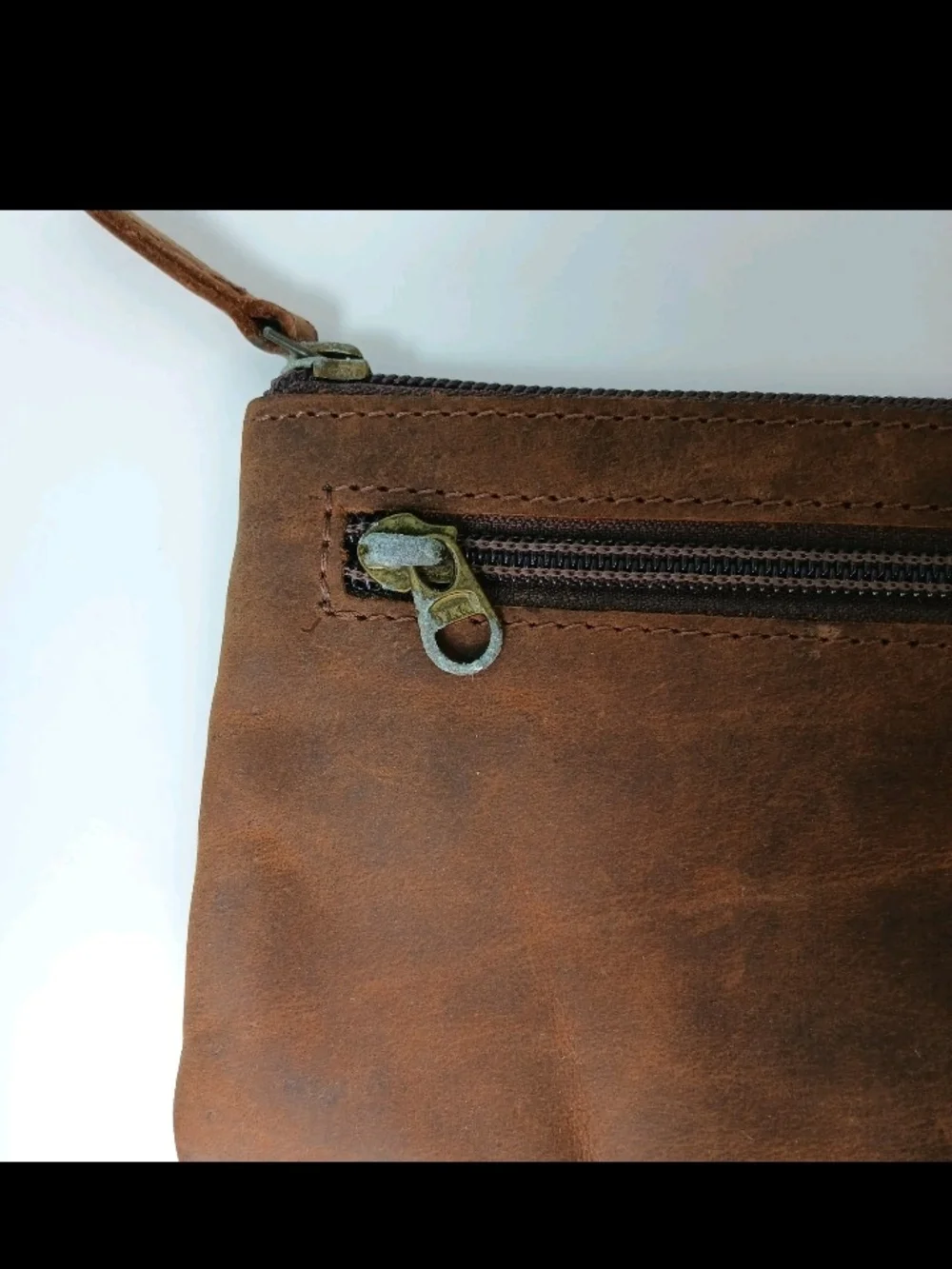 Moonster Distressed Brown Leather Wallet for Men Or Women 8x4.5 Inches